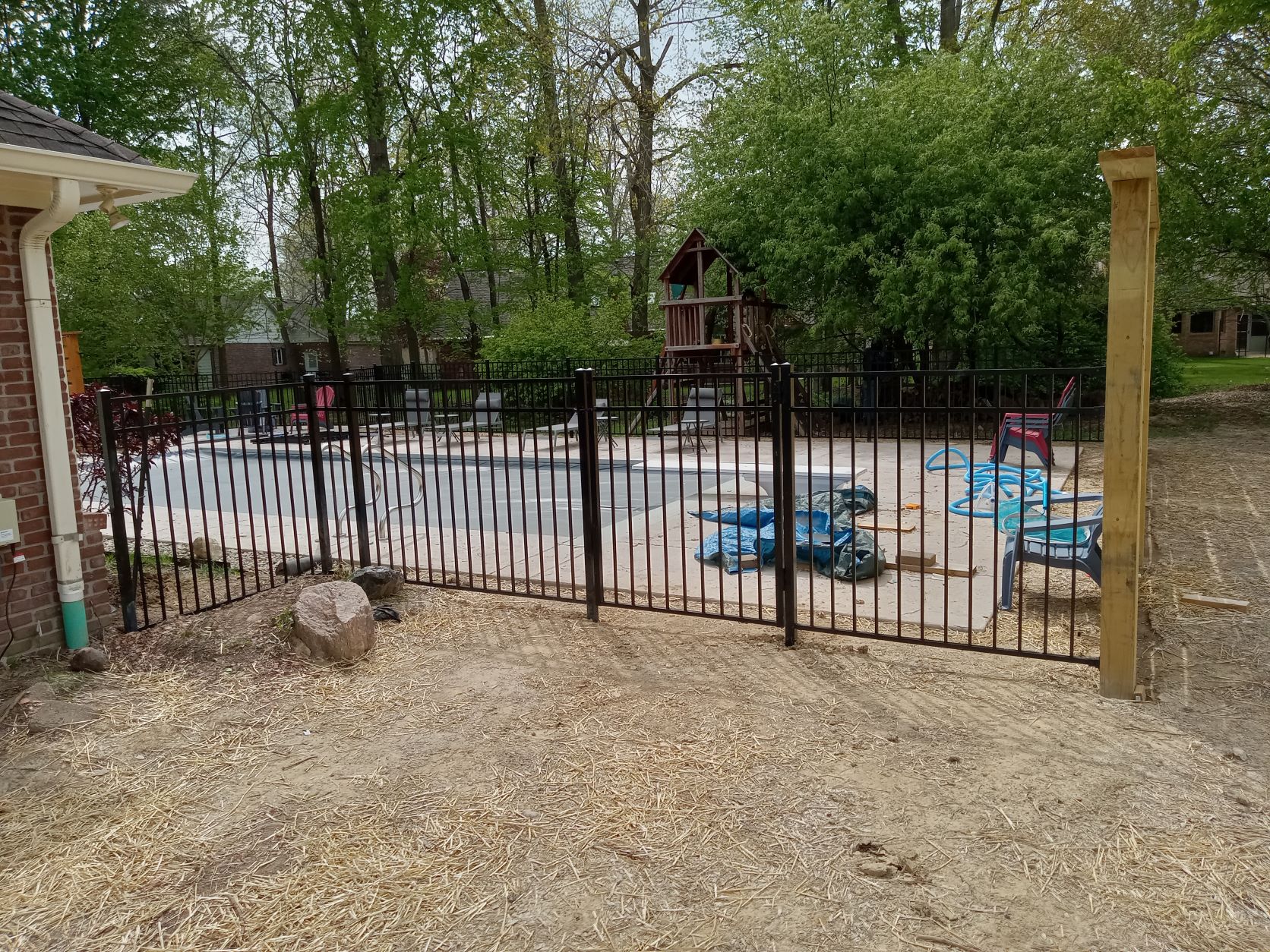 an image of a metal fence by Parker Fence, LLC in Camby, IN