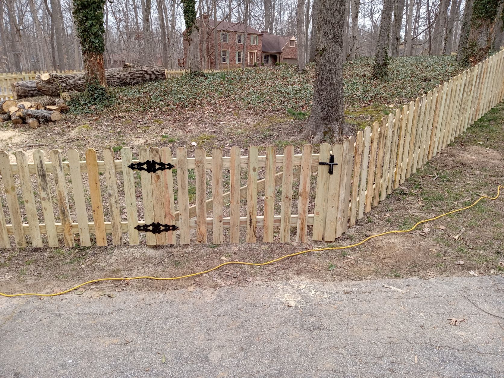 an image of a wood fence by Parker Fence, LLC in Camby, IN